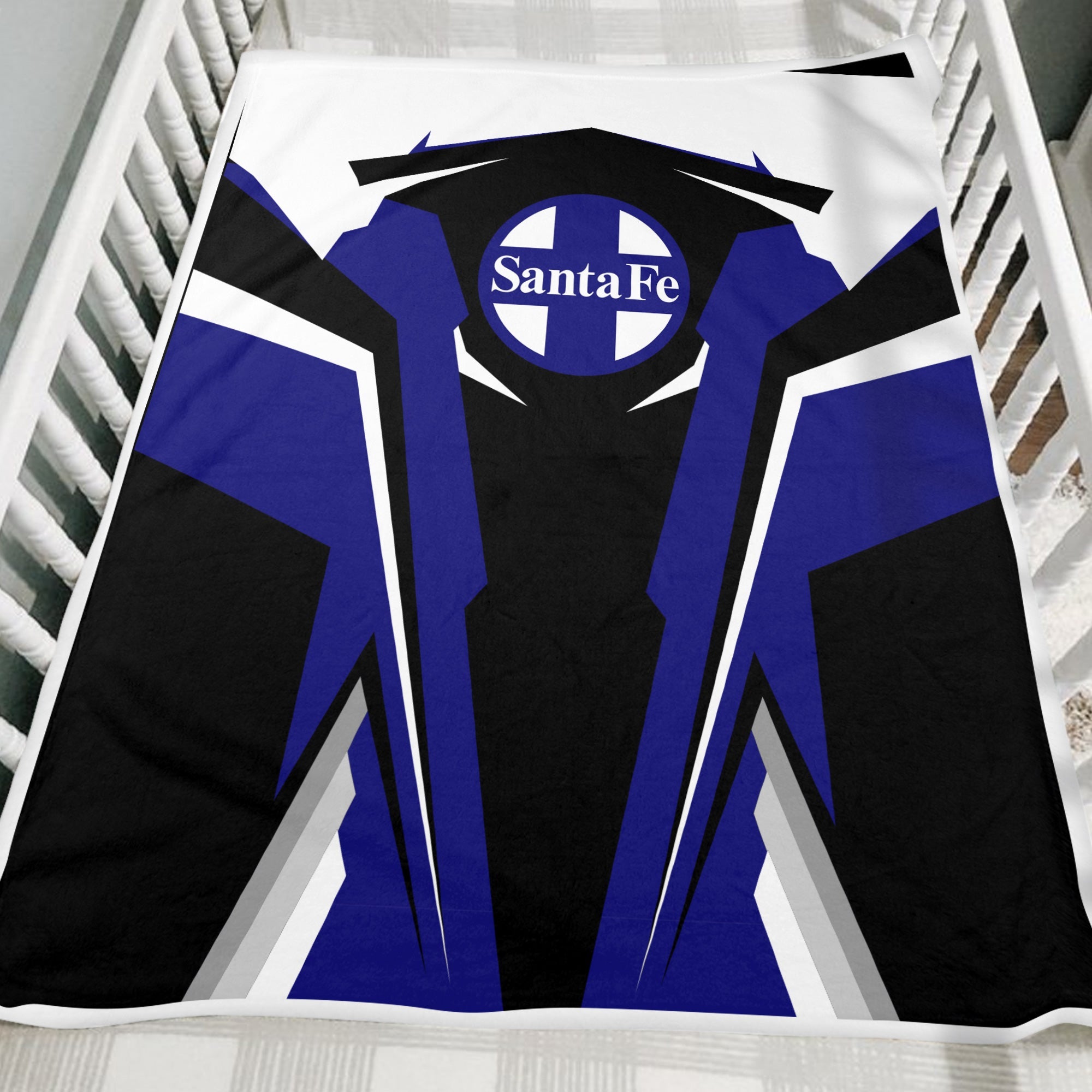 Railspirit Personalized Santa Fe Railway Blanket Atchison, Topeka and Santa Fe Railway Strong Line Train Blanket Gift Idea For Train Lover