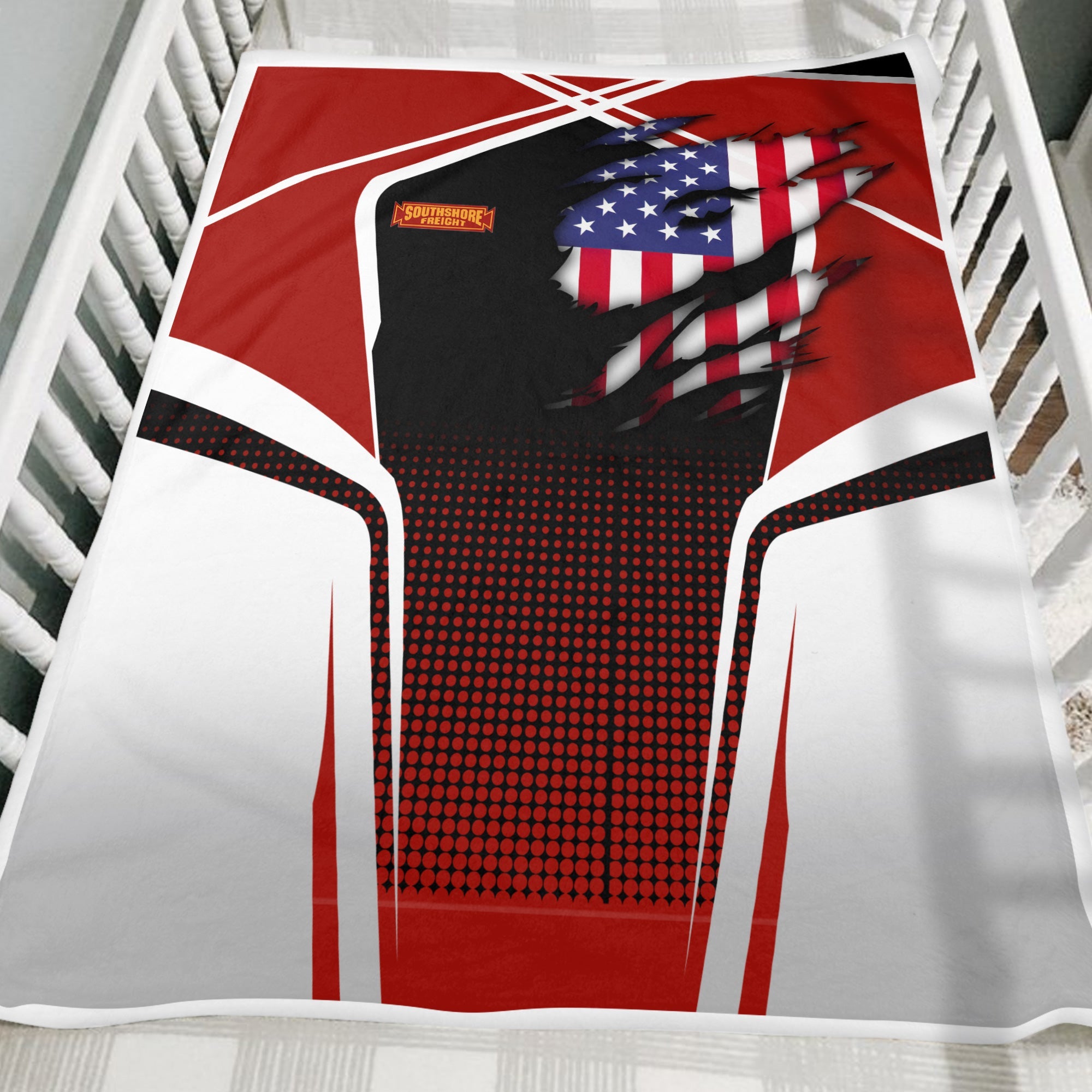 Railspirit Personalized Chicago South Shore and South Bend Railroad Blanket American Vintage All Over Printed Blanket