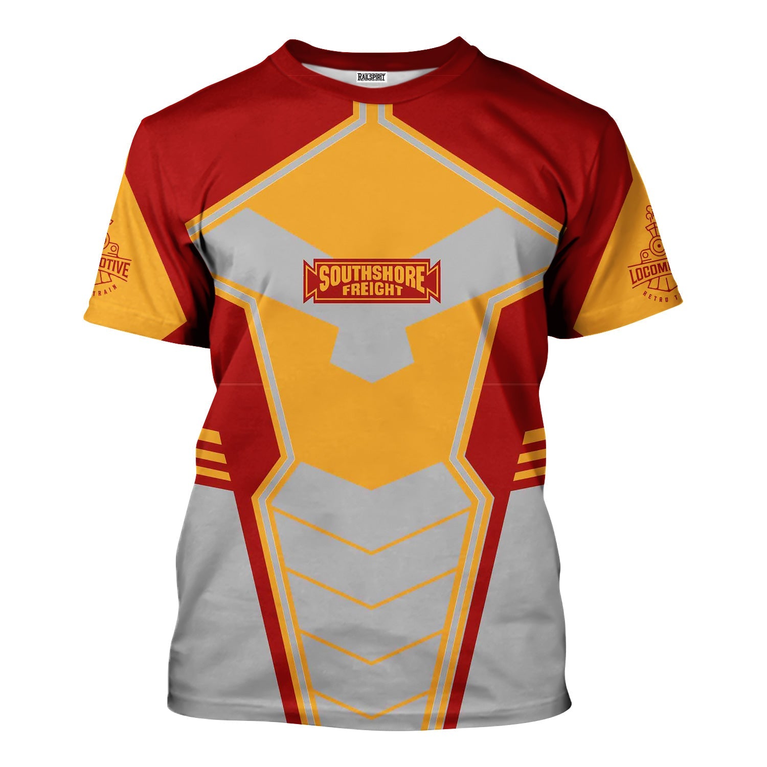 Railspirit Personalized Chicago South Shore and South Bend Railroad T-Shirt Engine-Inspired Style Train Shirt for Railroad Fanatic