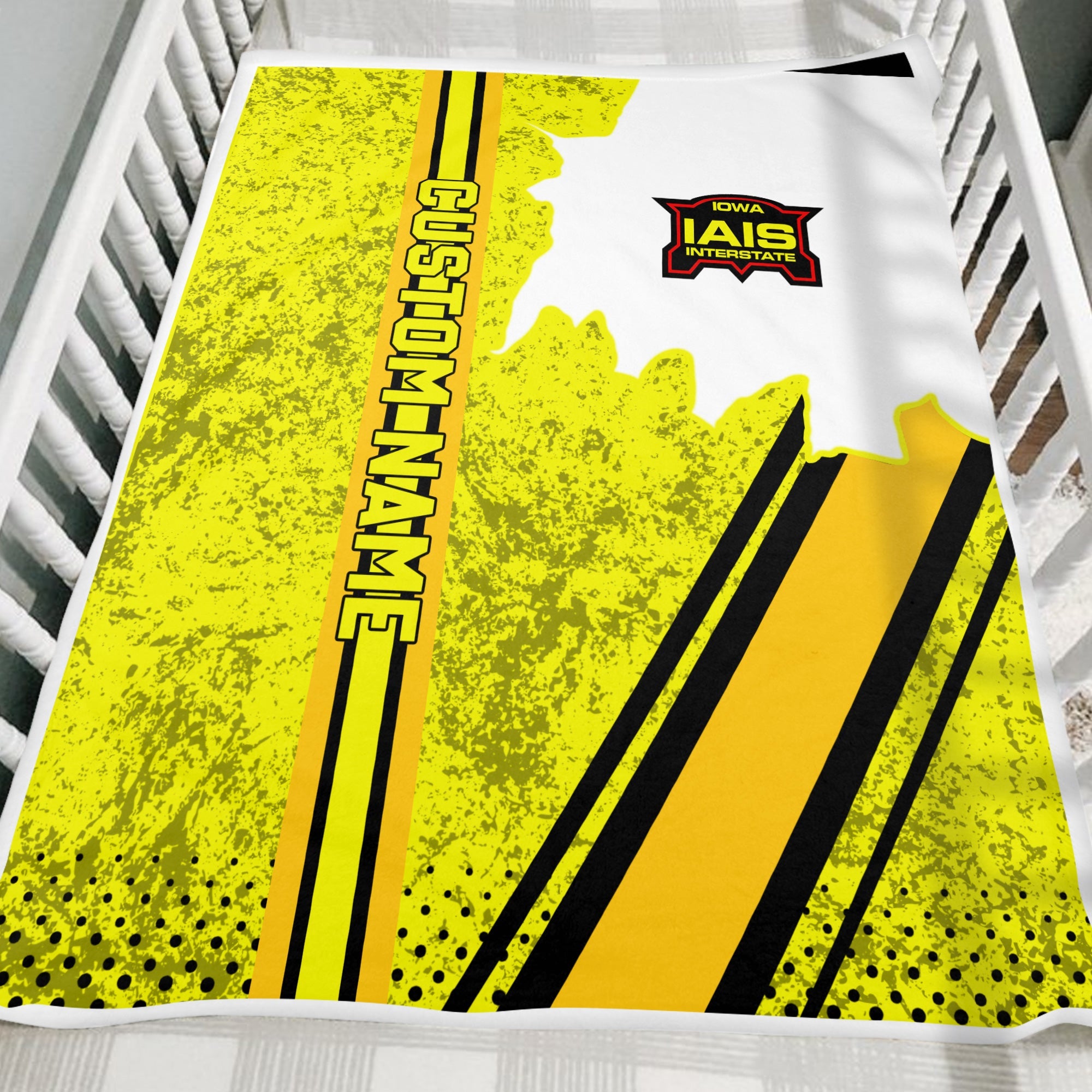 Railspirit Personalized Iowa Interstate Railroad Blanket Vintage IAIS All Over Printed Blanket