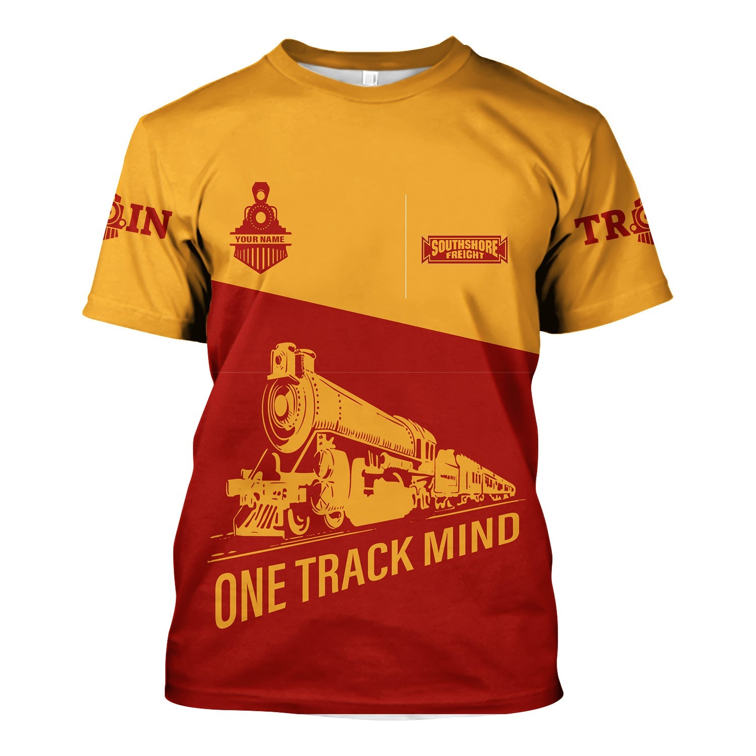 Railspirit Personalized Chicago South Shore and South Bend Railroad T Shirt One Track Mind  Unisex Train Shirt Gift Idea For Train Lover