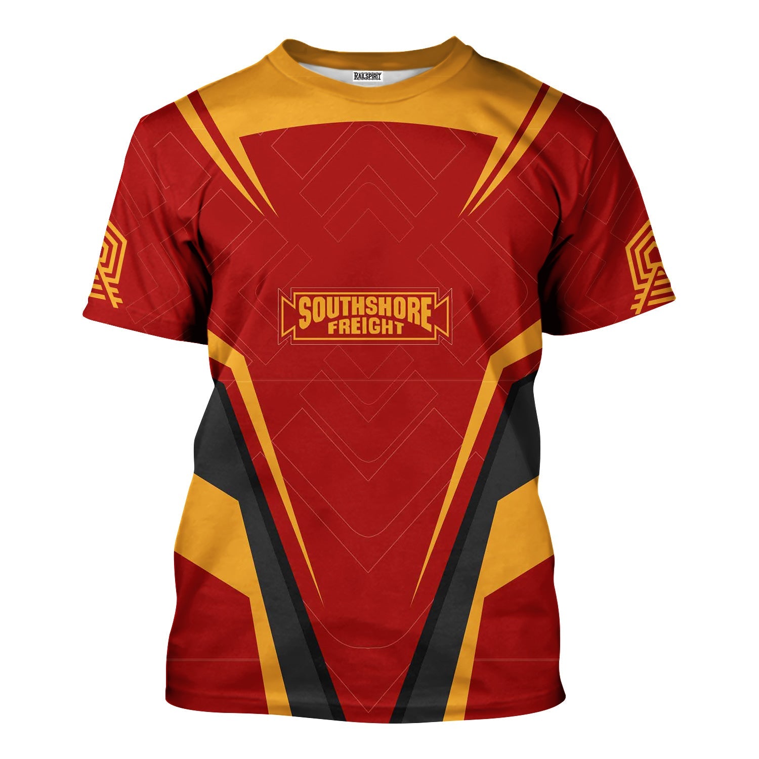 Railspirit Personalized Chicago South Shore and South Bend Railroad T-Shirt Railway Inspired Apparel Train Shirt for Train Lovers