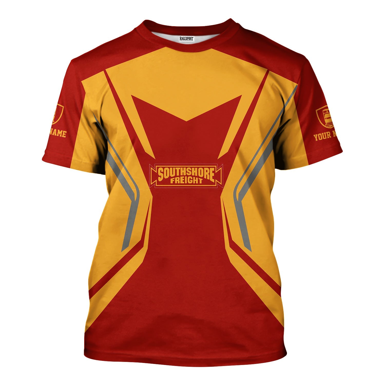 Railspirit Personalized Chicago South Shore and South Bend Railroad T-Shirt Unique Style with Custom Job Train Shirt