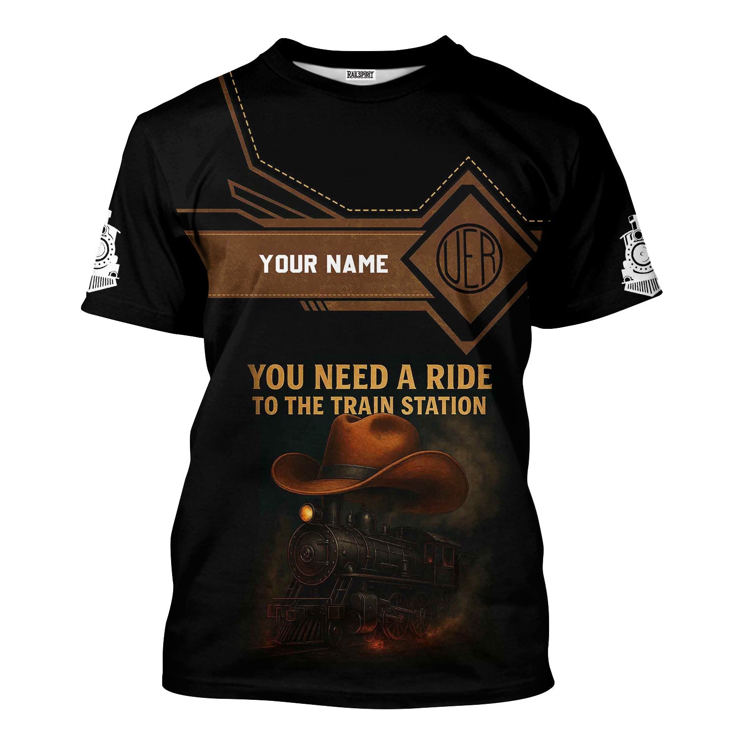 Railspirit Personalized Union Electric Railway T-Shirt You Need A Ride To The Train Station Shirt For Train Lovers