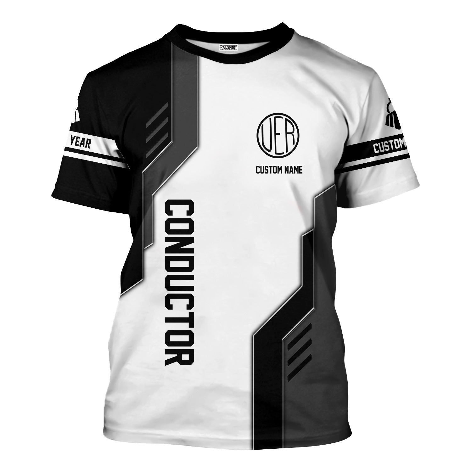 Railspirit Personalized Union Electric Railway T-Shirt Unique Railway Style with Custom Job Train Shirt