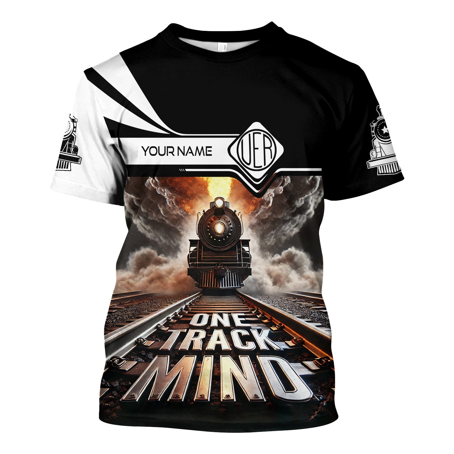 Railspirit Personalized Union Electric Railway T Shirt One Track Mind Train Printed Shirt