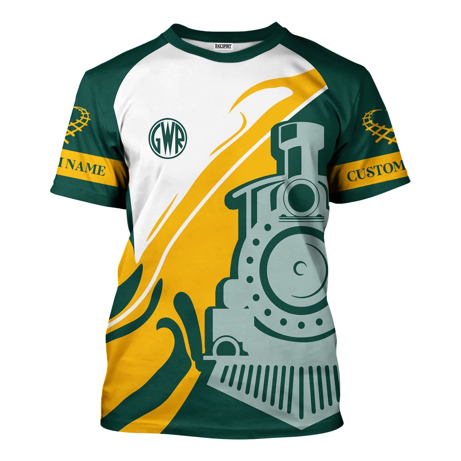 Railspirit Personalized Great Western Railway T-Shirt Flame-Inspired Style Shirt Gift Idea For Train Lovers