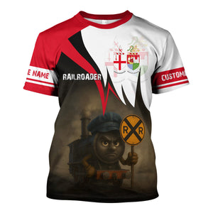 Railspirit Personalized Great Western Railway T-Shirt Angry Train Shirt Gift Idea For Train Lover