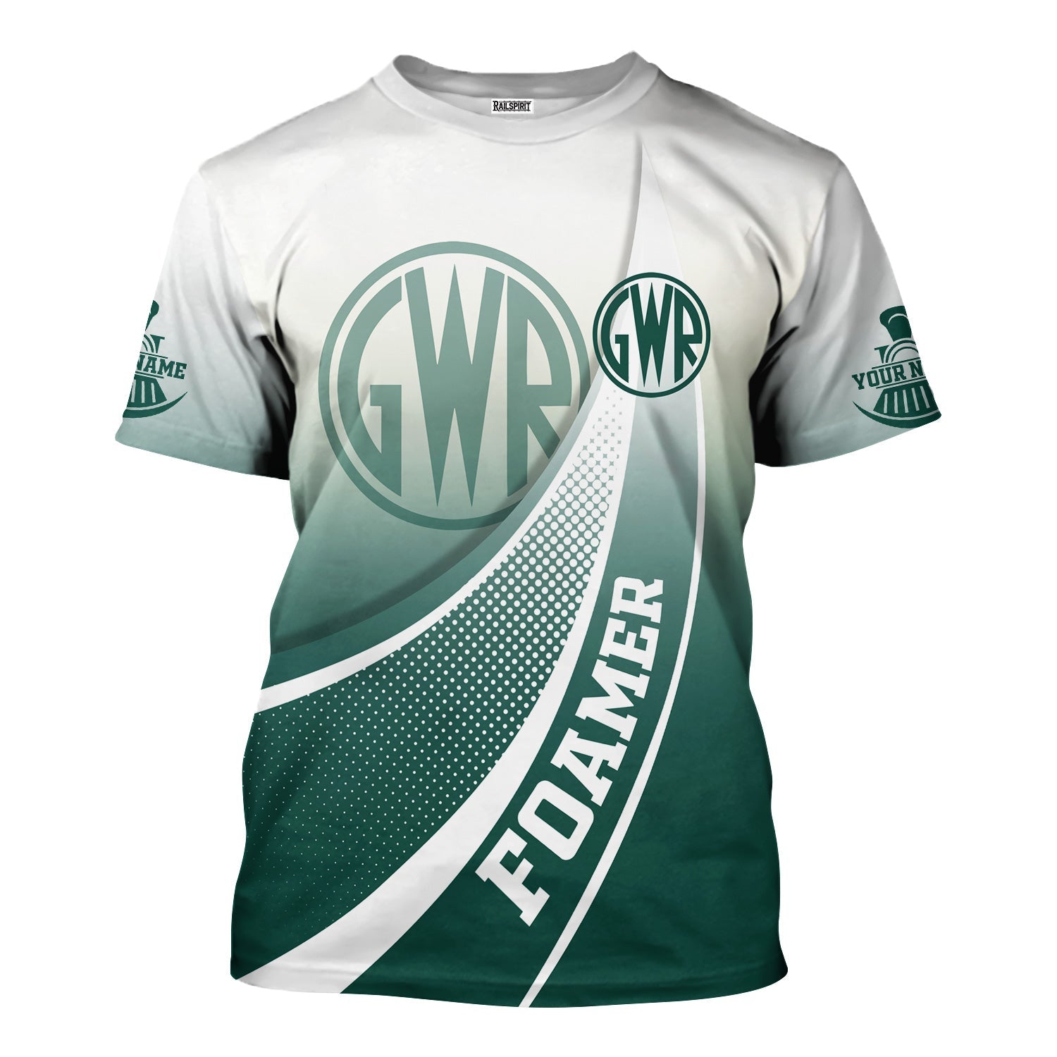 Railspirit Personalized Great Western Railway T-Shirt Railway-Themed Style Shirt Gift Idea For Trainspotter