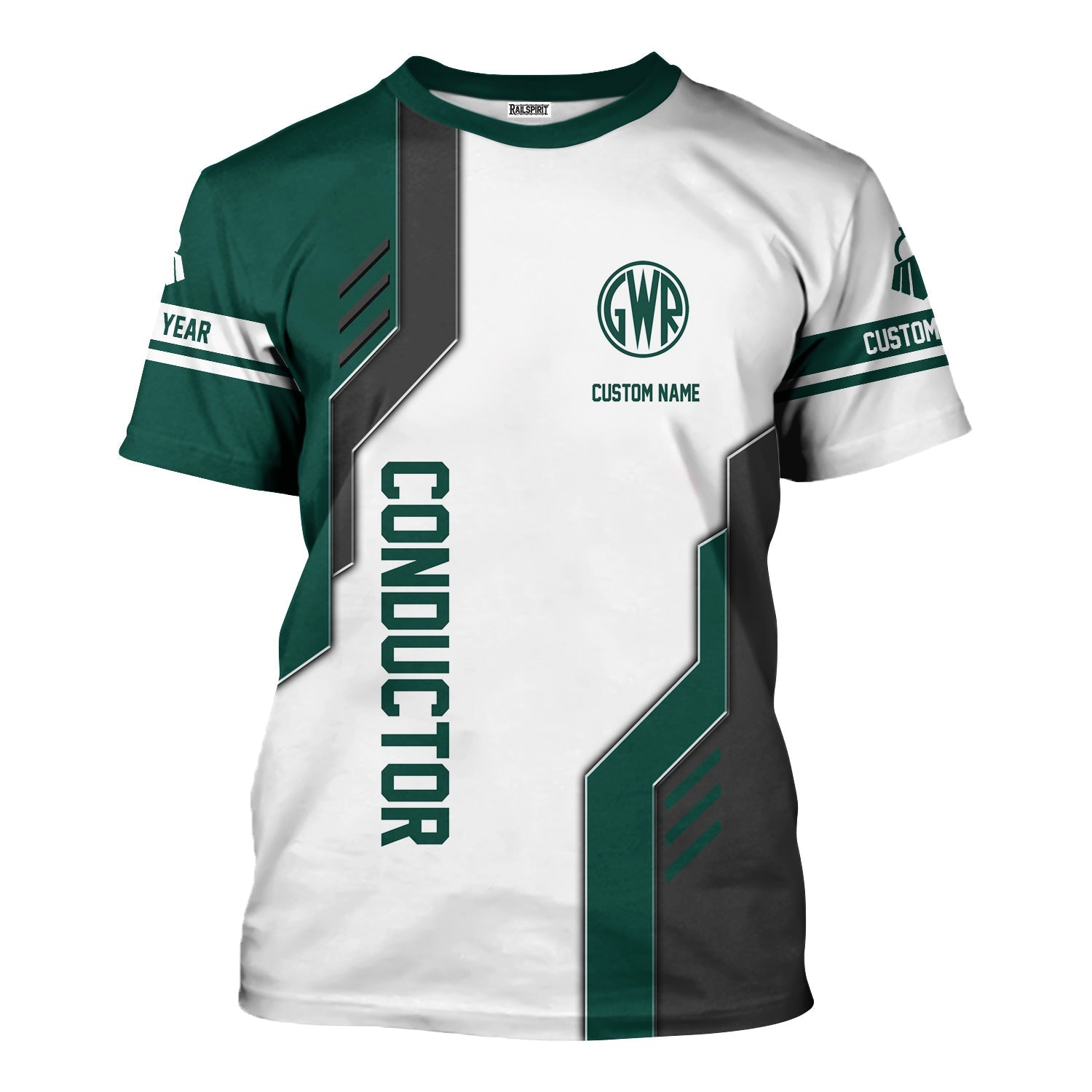 Railspirit Personalized Great Western Railway T-Shirt Unique Railway Style with Custom Job Train Shirt