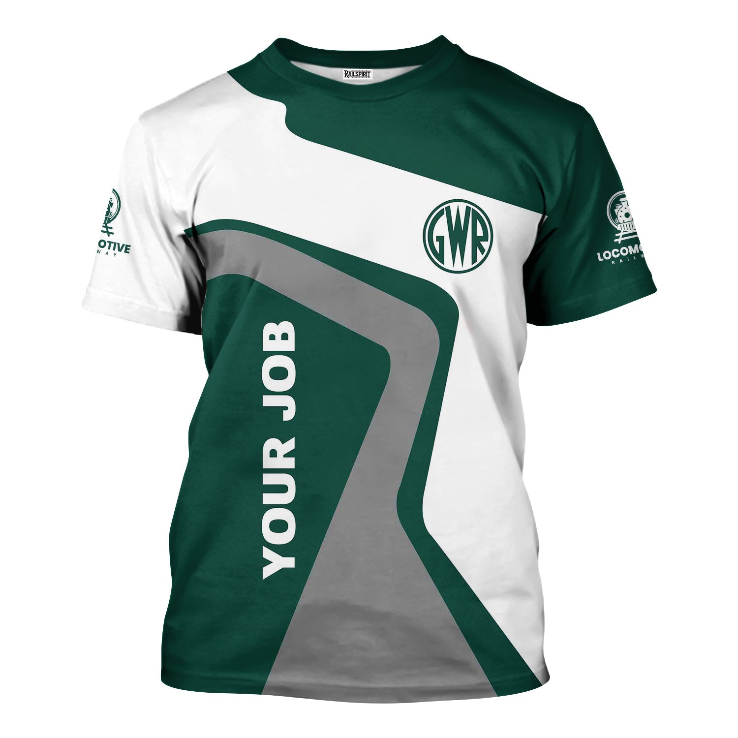 Railspirit Personalized Great Western Railway T-Shirt Unique Design with Custom Job Position Train Shirt