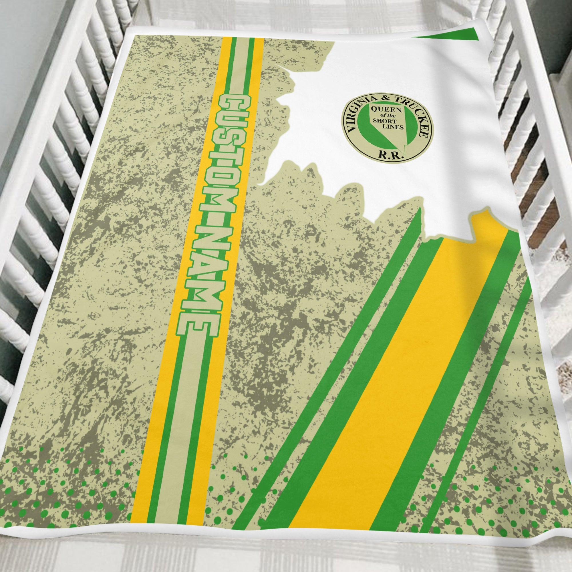 Railspirit Personalized Virginia & Truckee Railroad Blanket Vintage All Over Printed Blanket