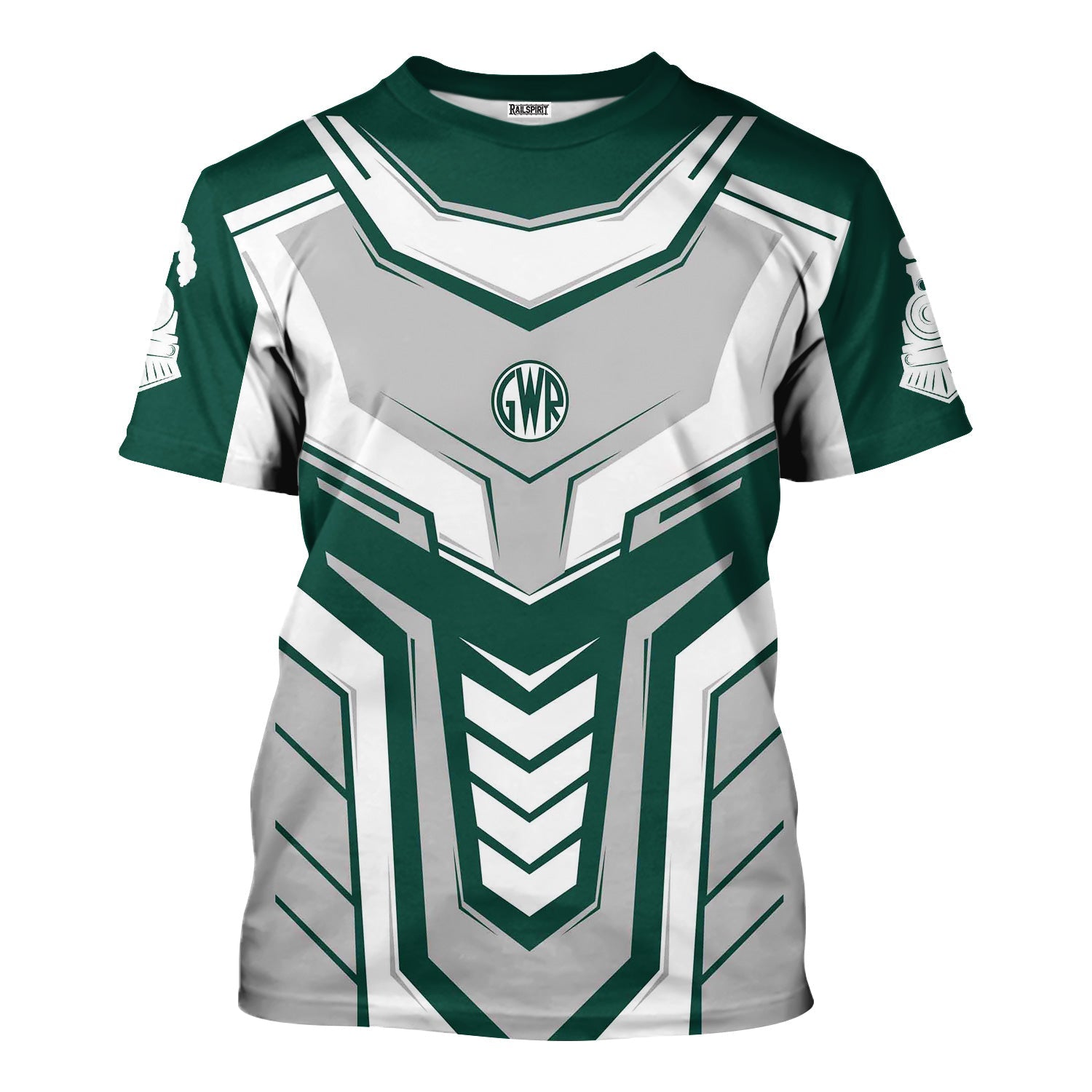 Railspirit Personalized Great Western Railway T-Shirt Armor-Inspired Design Train Shirt All Over Print