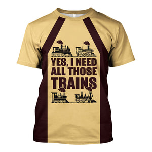 Railspirit Custom Name London, Midland and Scottish Railway T Shirt Yes I Need All Those Train Printed Shirt