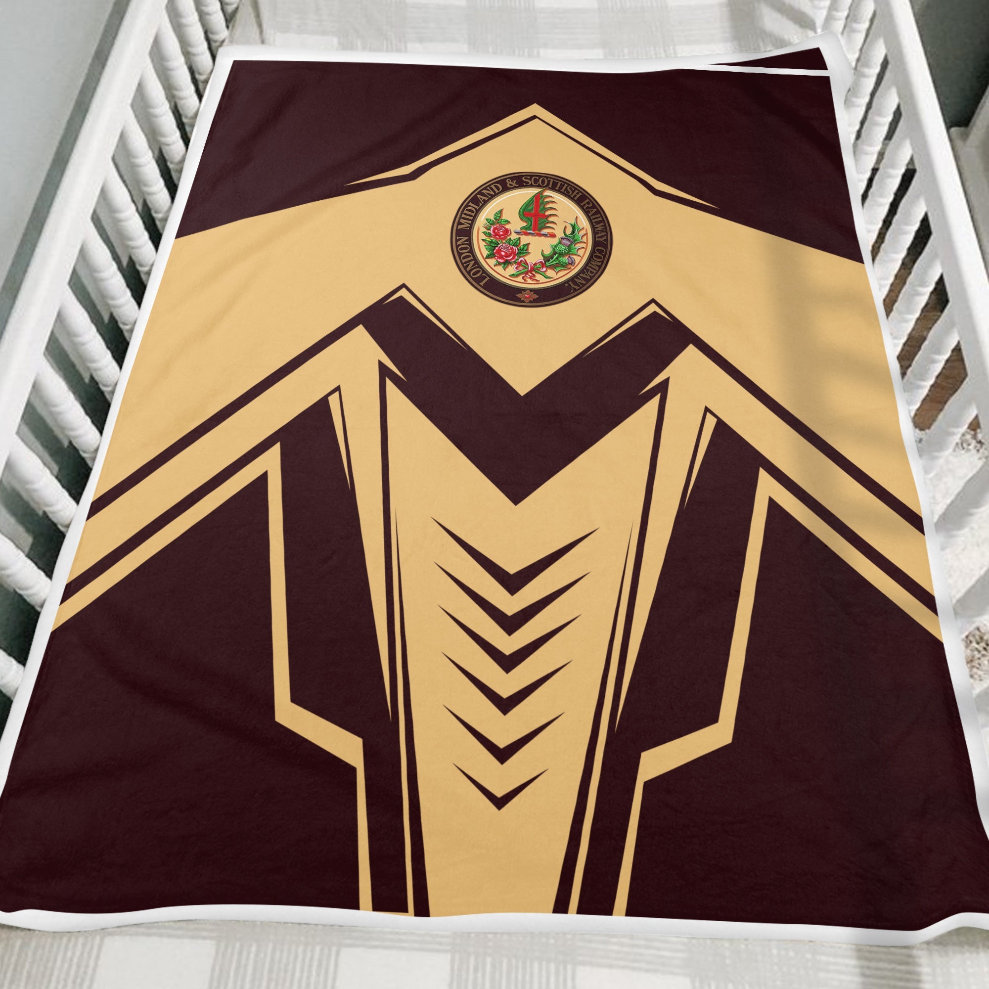 Railspirit London, Midland and Scottish Railway Blanket Railway Trainspotter Style Blanket Gift Idea For Foamers