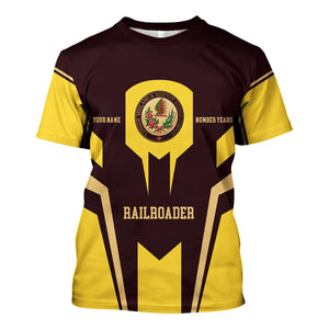 Railspirit Personalized London, Midland and Scottish Railway T-Shirt Custom Year Railroader Shirt Gift Idea For Train Lover