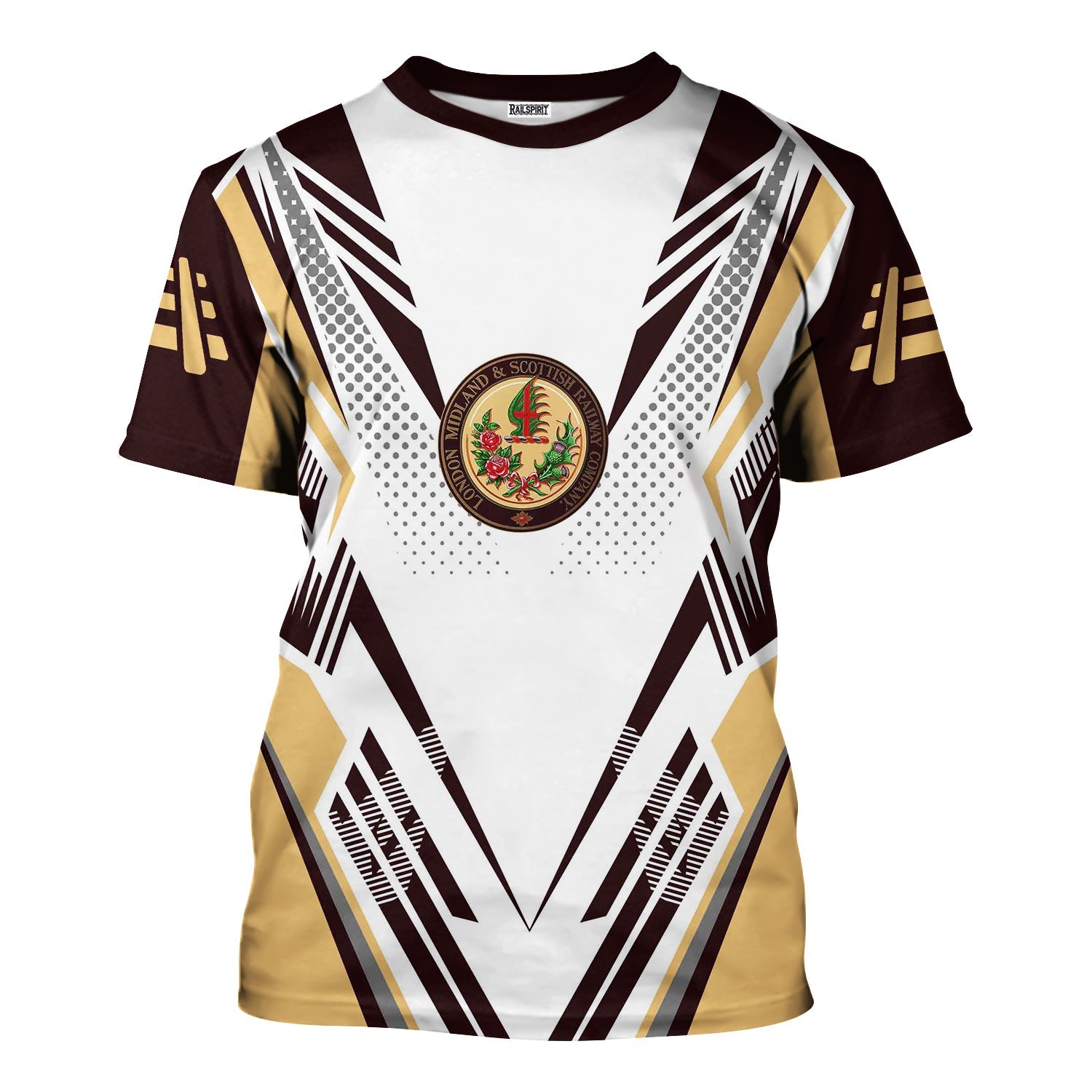 Railspirit Personalized London, Midland and Scottish Railway T-Shirt Railroad Tribute Design Train Shirt for Train Lovers