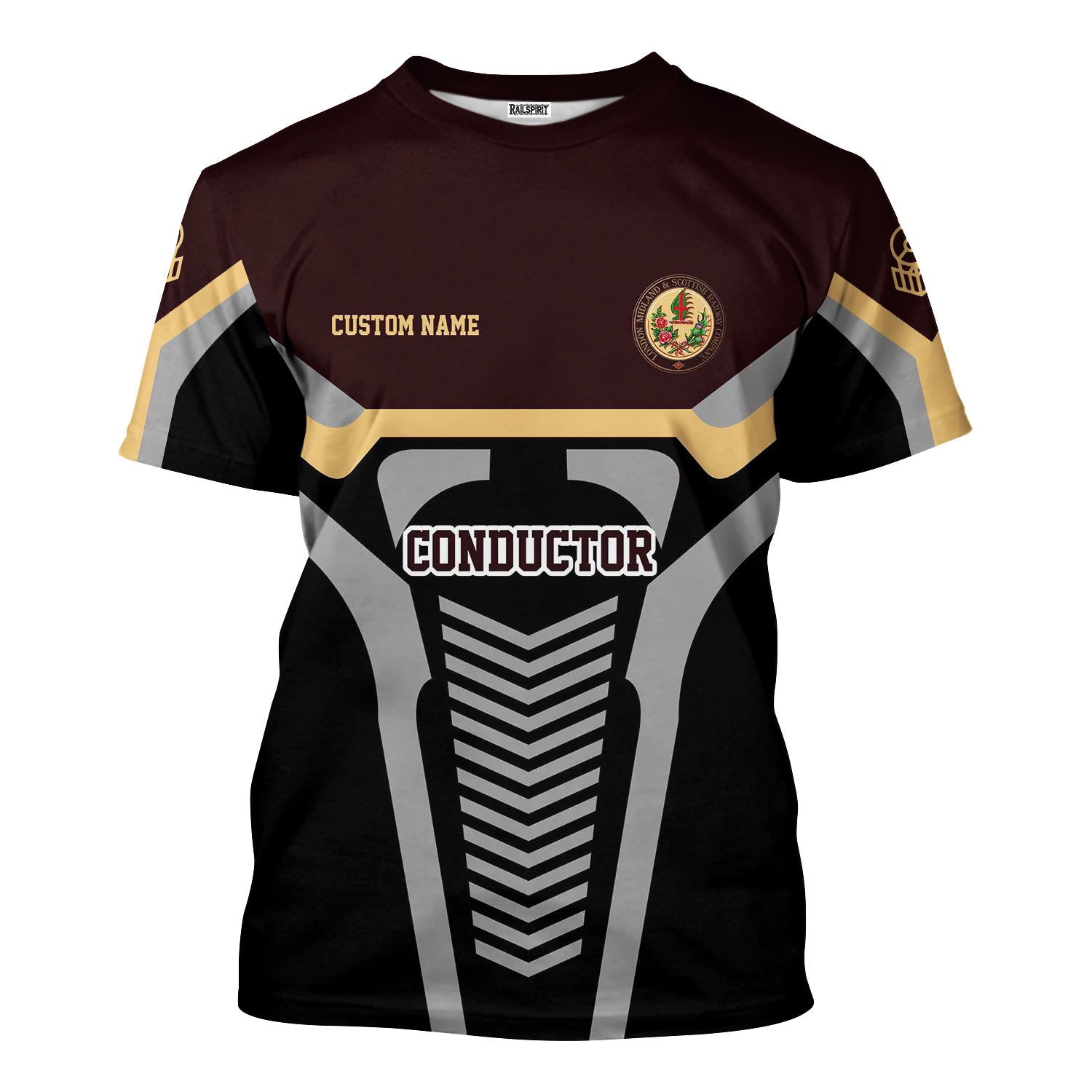 Railspirit Personalized London, Midland and Scottish Railway T-Shirt Track-Inspired with Custom Job Position Train Shirt