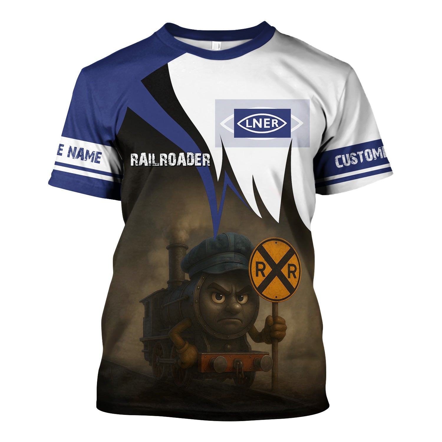 Railspirit Personalized London and North Eastern Railway T-Shirt Angry Train Shirt Gift Idea For Train Lover