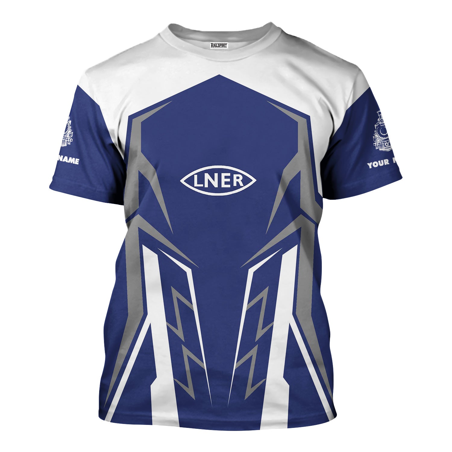 Railspirit Personalized London and North Eastern Railway T-Shirt Futuristic Design with Custom Job Train Shirt