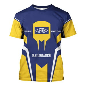 Railspirit Personalized London and North Eastern Railway T-Shirt Custom Year Railroader Shirt Gift Idea For Train Lover