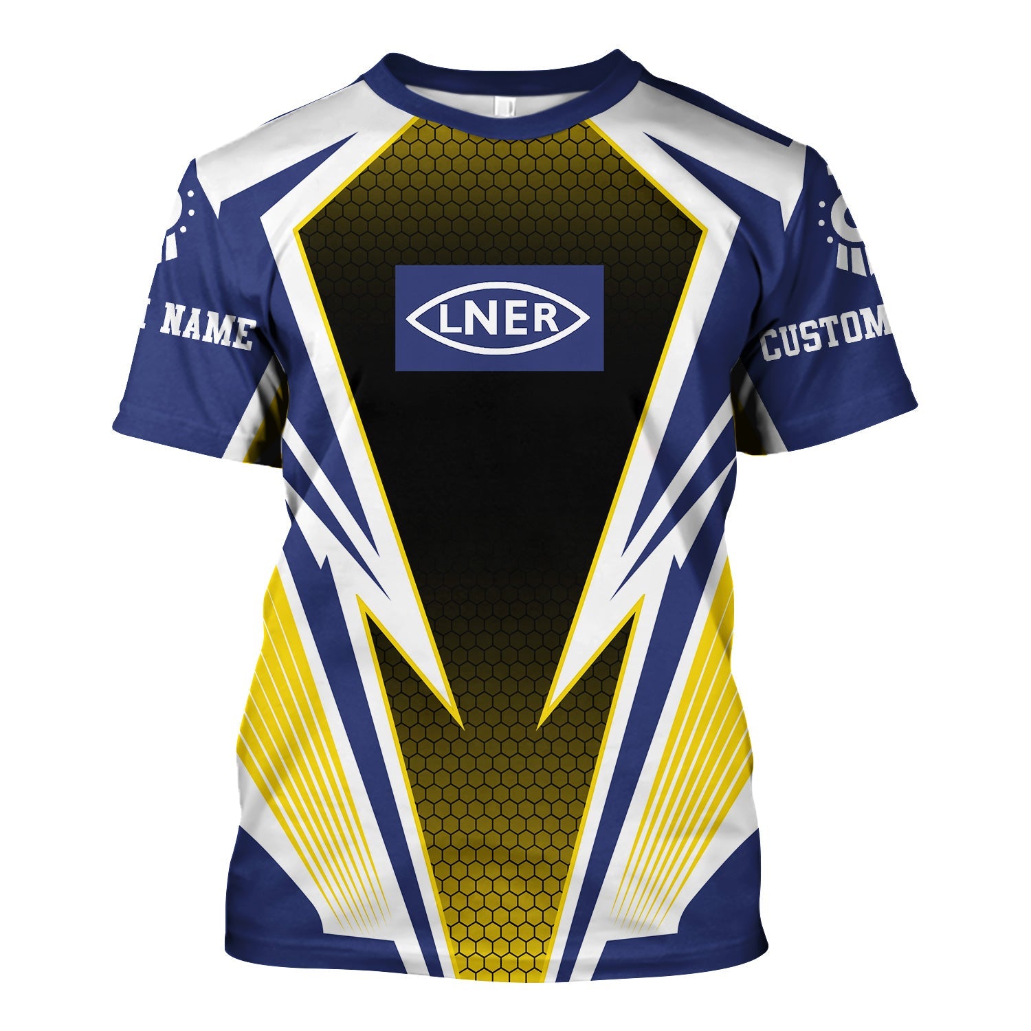 Railspirit Personalized London and North Eastern Railway T-Shirt Lightning Graphic Style Shirt Gift Idea For Train Lover