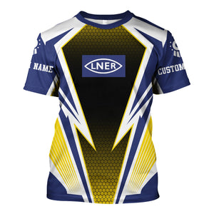 Railspirit Personalized London and North Eastern Railway T-Shirt Lightning Graphic Style Shirt Gift Idea For Train Lover