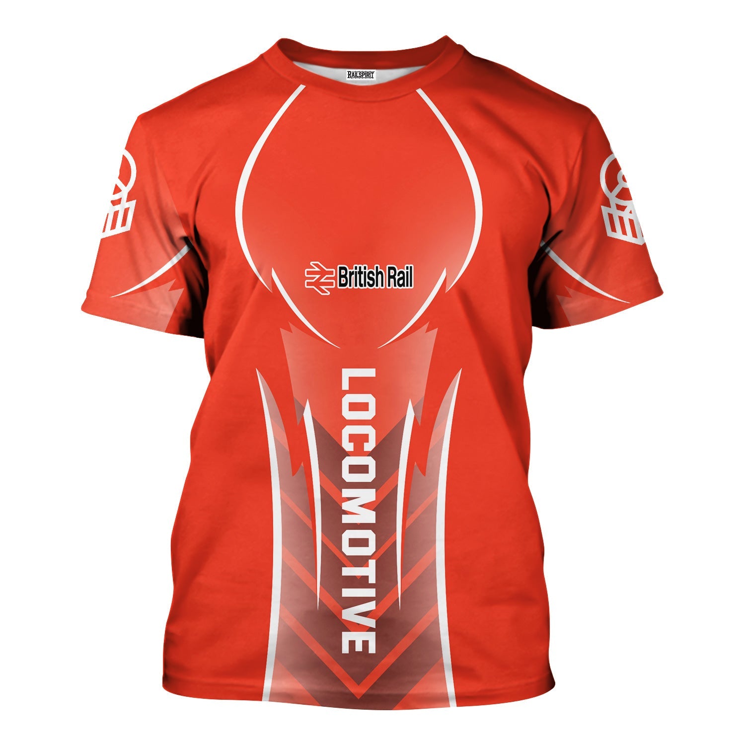 Railspirit Personalized British Railway T-Shirt Striking Line Style Train Shirt For Locomotive Lovers