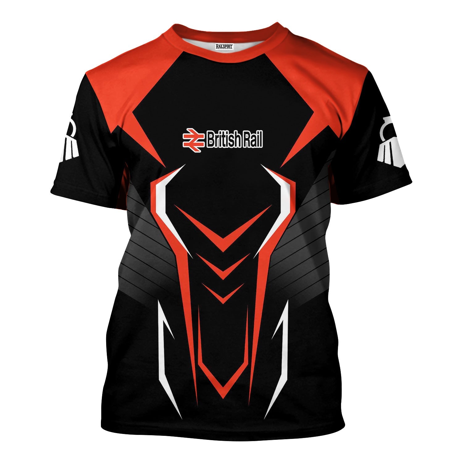 Railspirit Personalized British Railway T-Shirt Dynamic Design Style Perfect Shirt for Train Enthusiasts