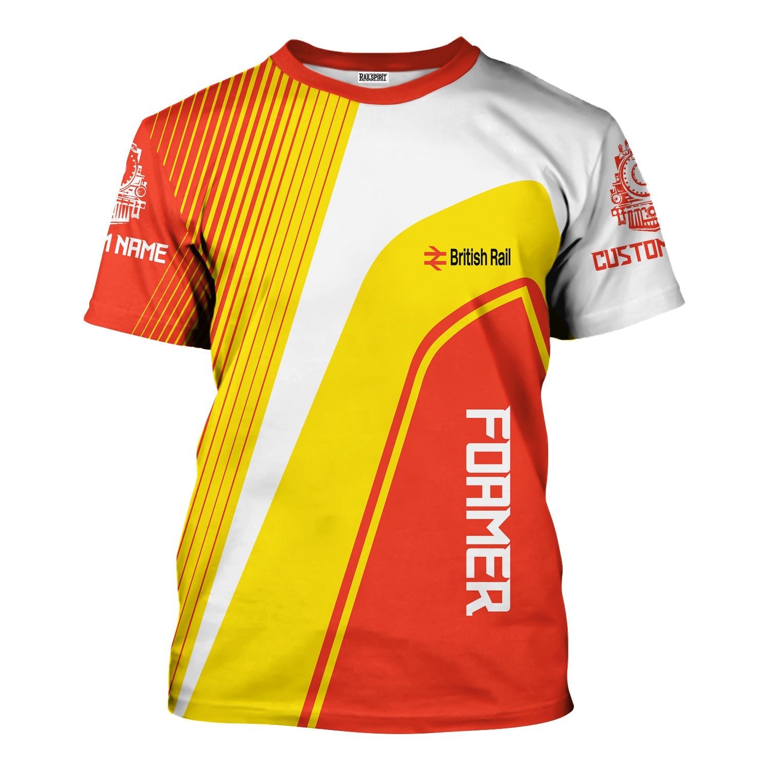 Railspirit Personalized British Railway T-Shirt Vibrant Striking Style Shirt For Rail Enthusiasts