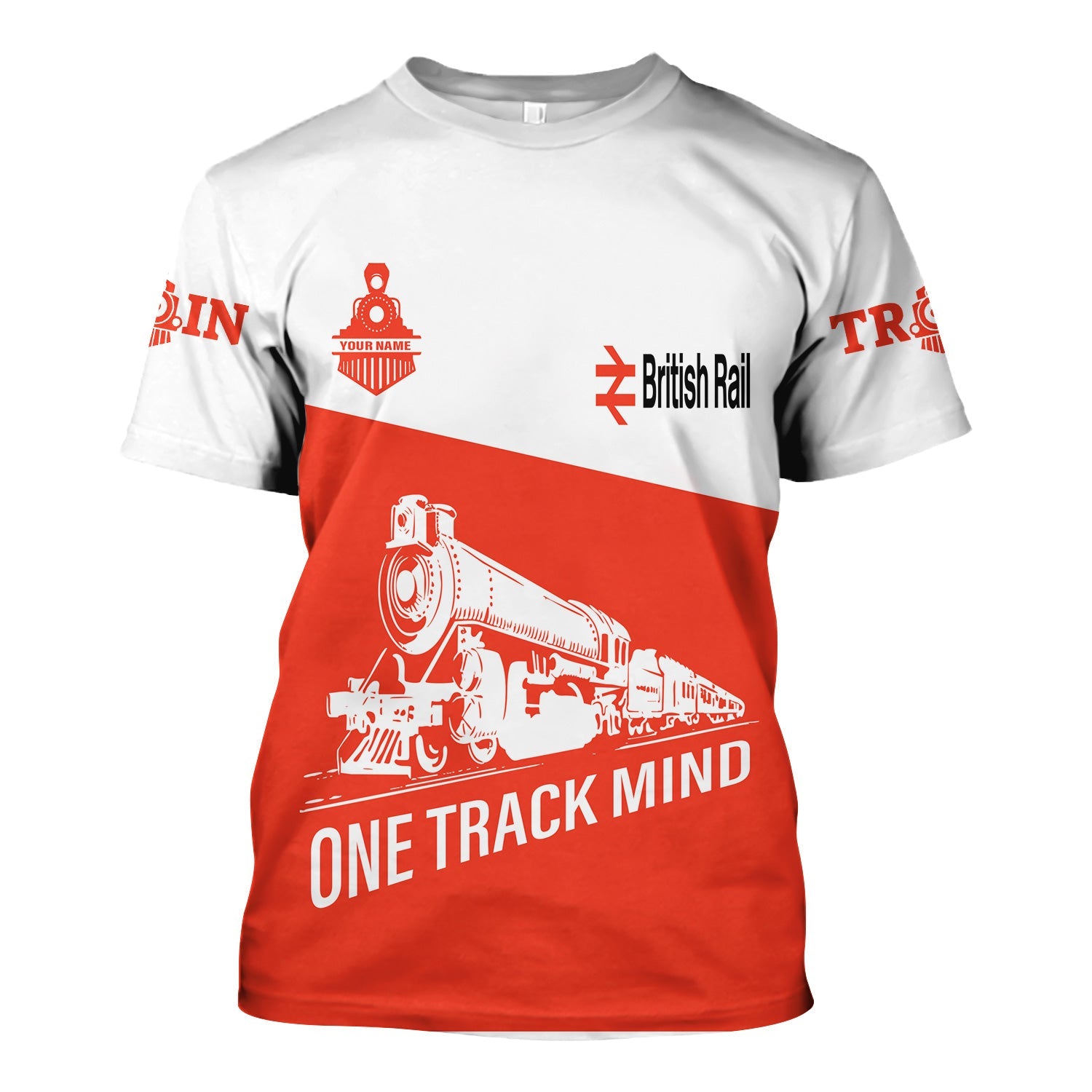 Railspirit Personalized British Railway T Shirt One Track Mind Unisex Train Shirt Gift Idea For Train Lover