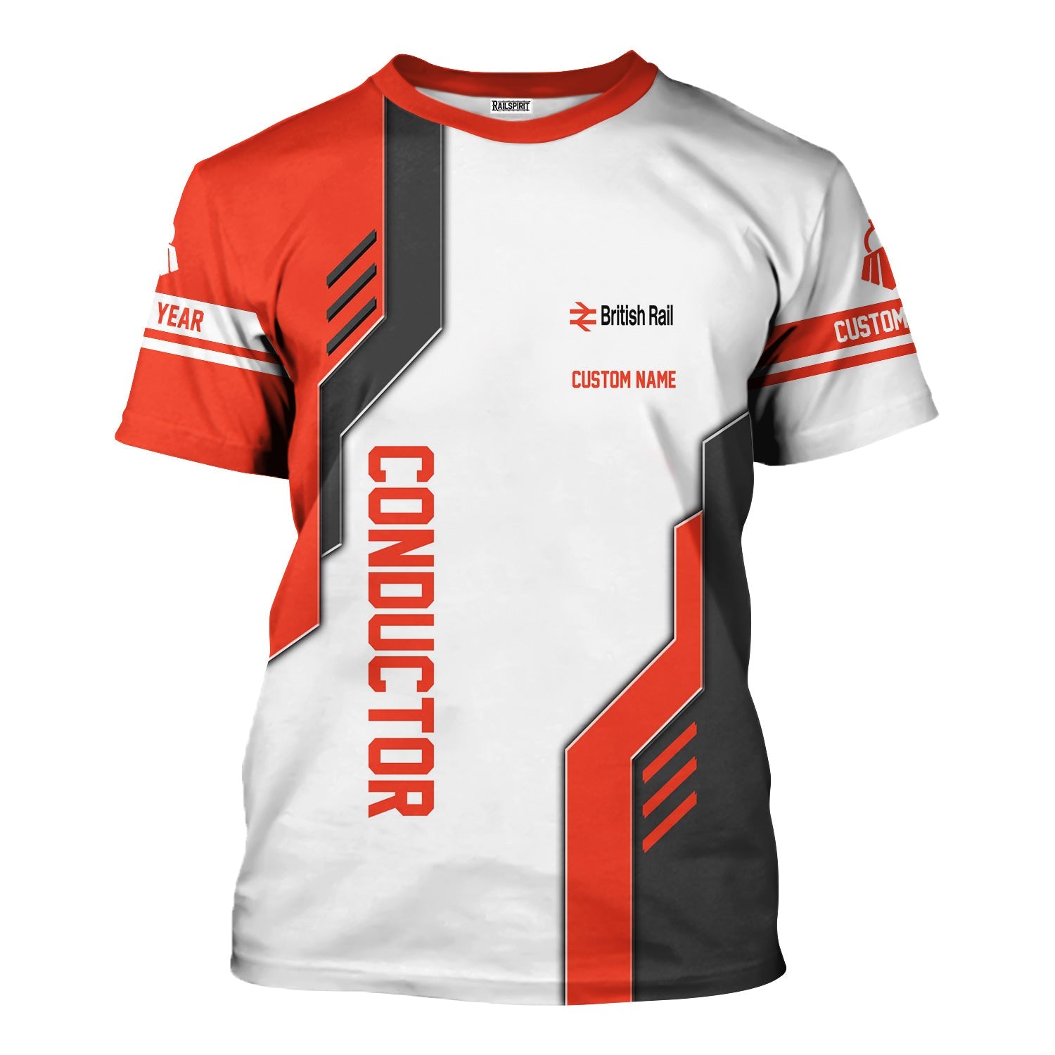 Railspirit Personalized British Railway T-Shirt Unique Railway Style with Custom Job Train Shirt