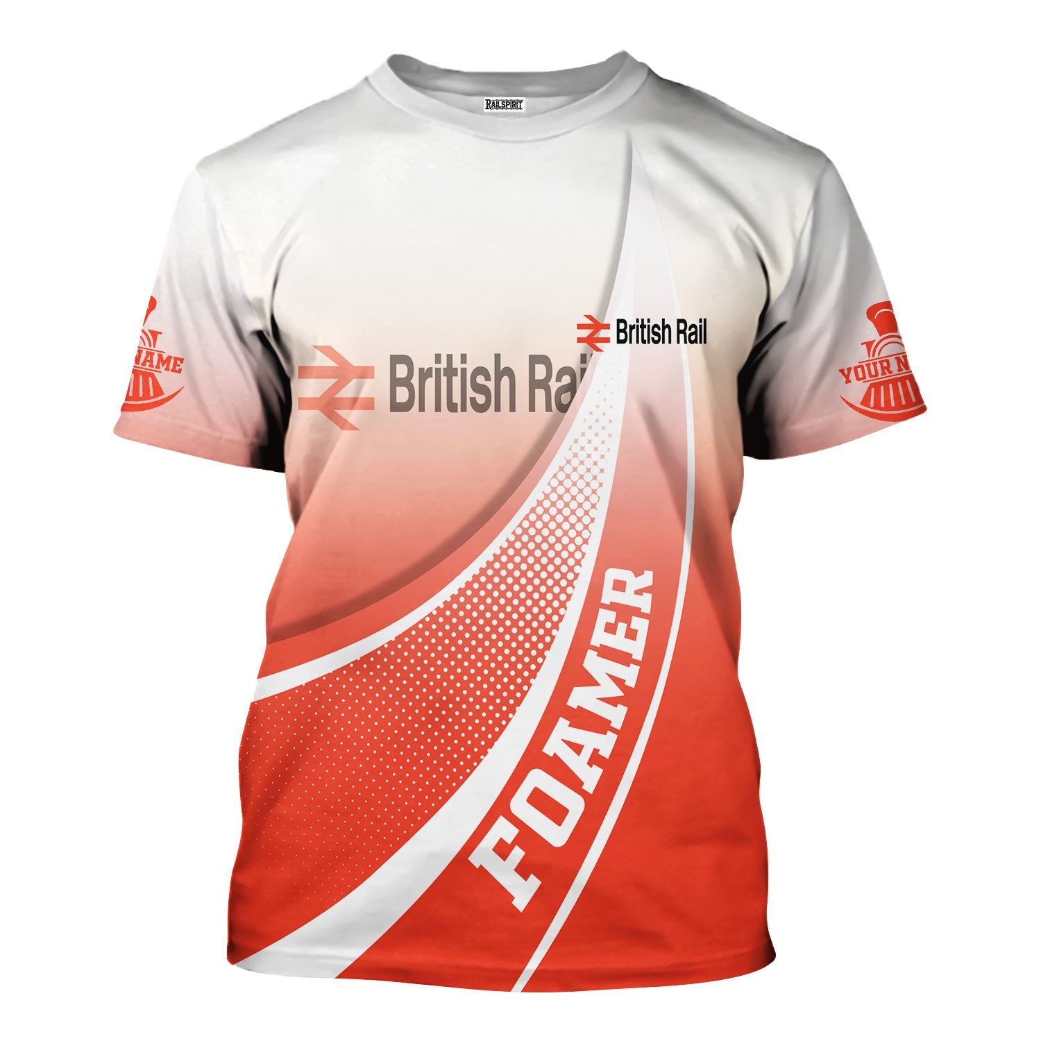 Railspirit Personalized British Railway T-Shirt Railway-Themed Style Shirt Gift Idea For Trainspotter