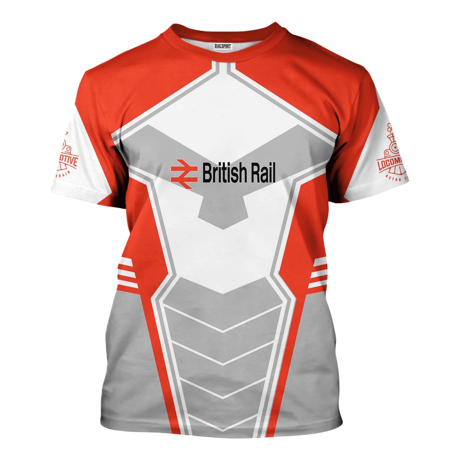 Railspirit Personalized British Railway T-Shirt Engine-Inspired Style Train Shirt for Railroad Fanatic