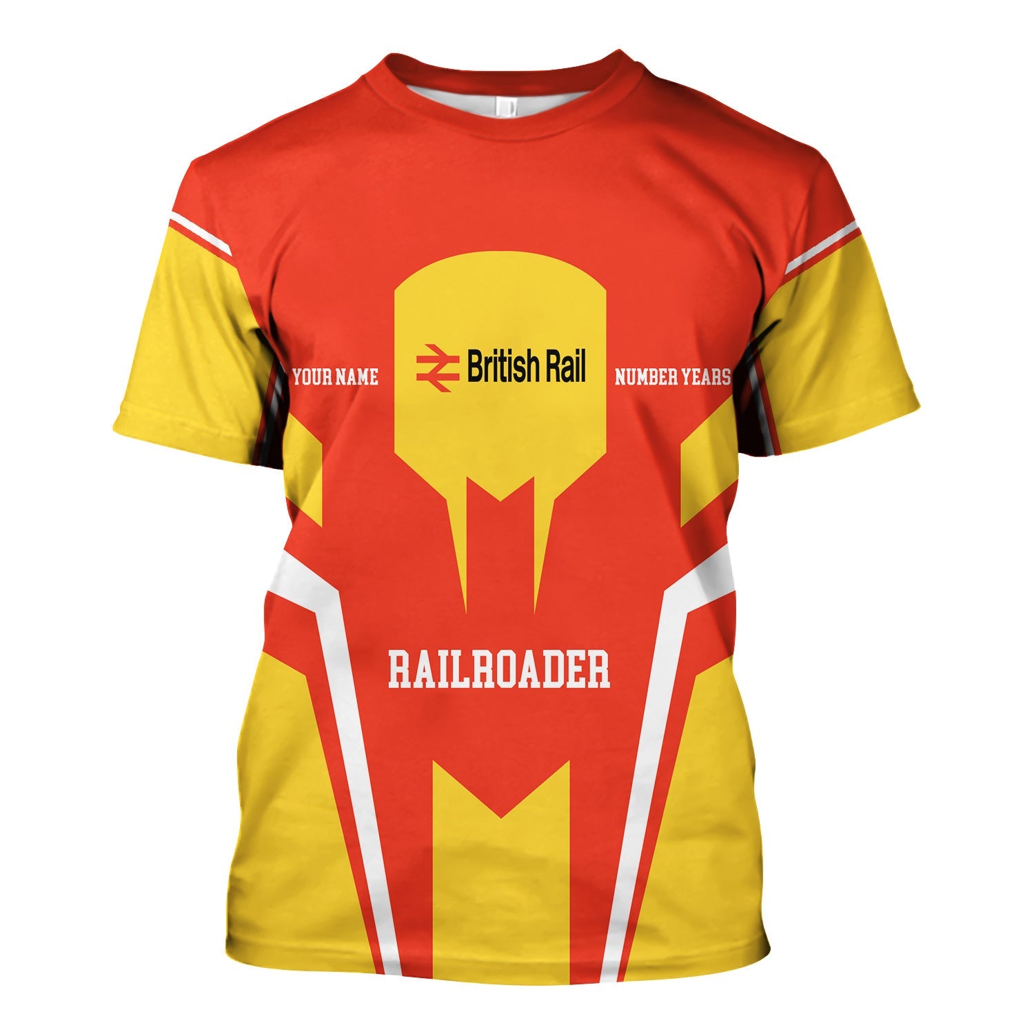 Railspirit Personalized British Railway T-Shirt Custom Year Railroader Shirt Gift Idea For Train Lover