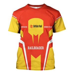 Railspirit Personalized British Railway T-Shirt Custom Year Railroader Shirt Gift Idea For Train Lover