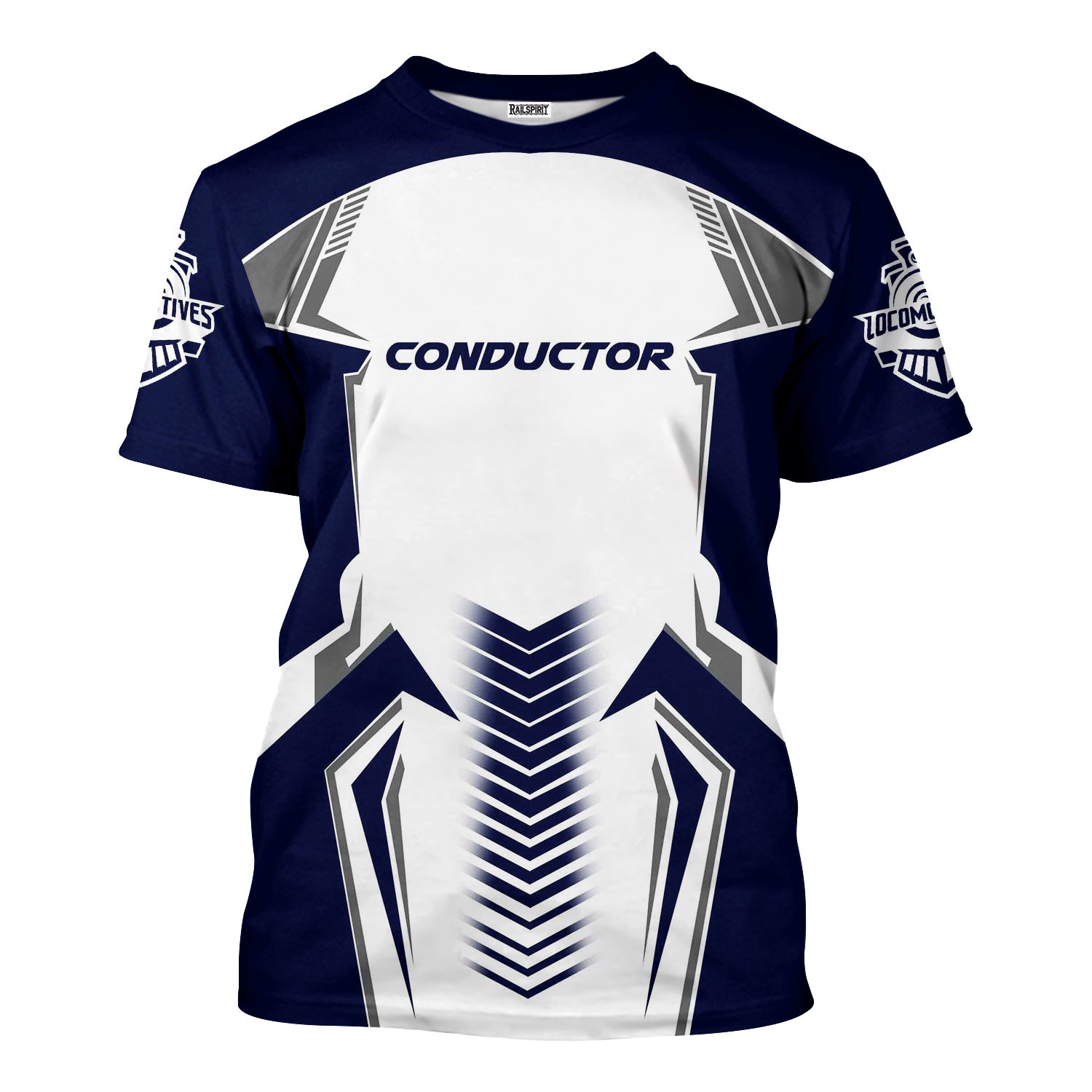 Railspirit Personalized Jersey Central Railroad T-Shirt Standout Style with Custom Position CNJ Train Shirt