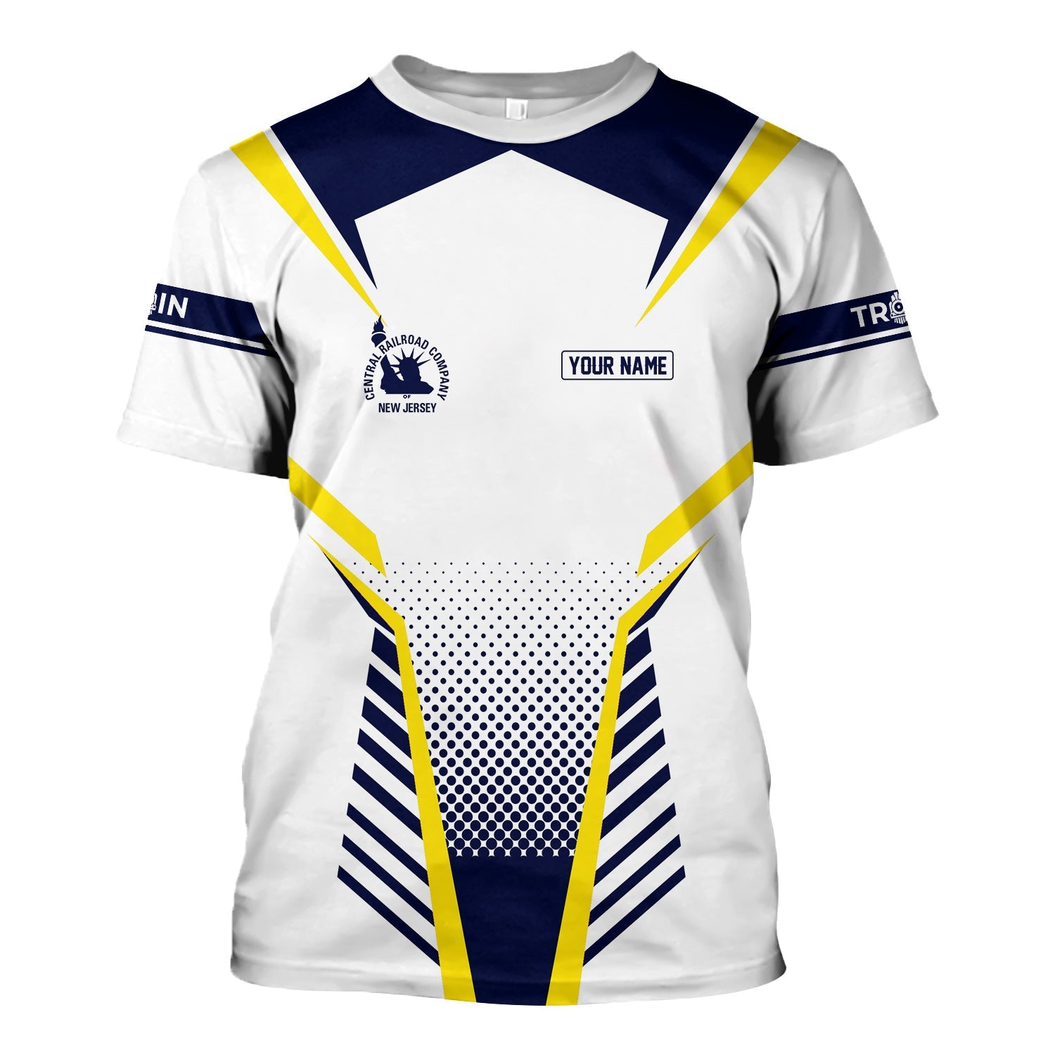 Railspirit Personalized CNJ Jersey Central Railroad T Shirt Unisex Train Shirt All Over Print