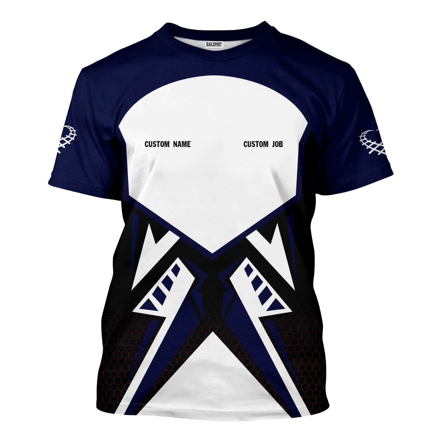 Railspirit Personalized Jersey Central Railroad T-Shirt Vibriant Style with Custom Position CNJ Train Shirt