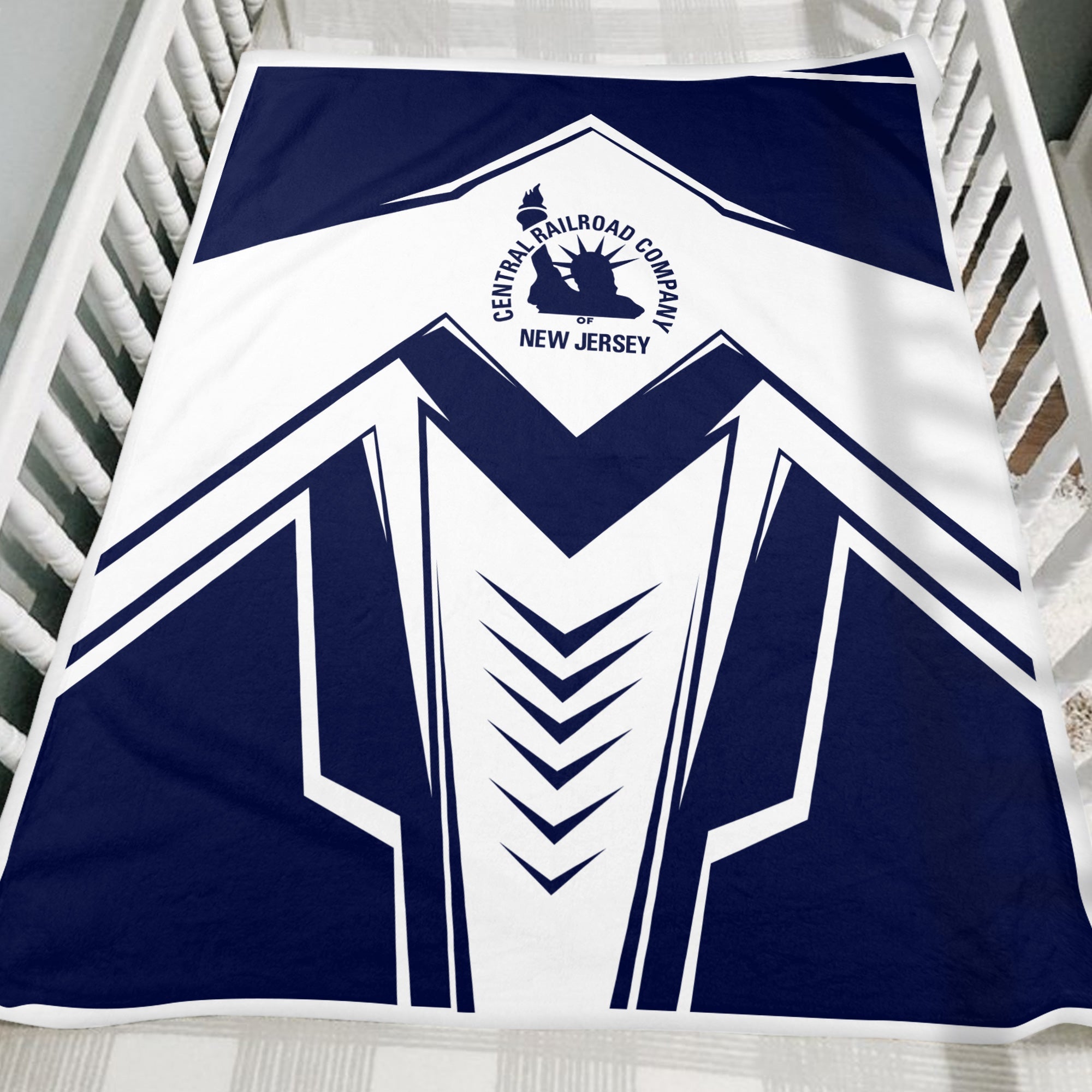 Railspirit CNJ Jersey Central Railroad Blanket Railway Trainspotter Style Blanket Gift Idea For Foamers