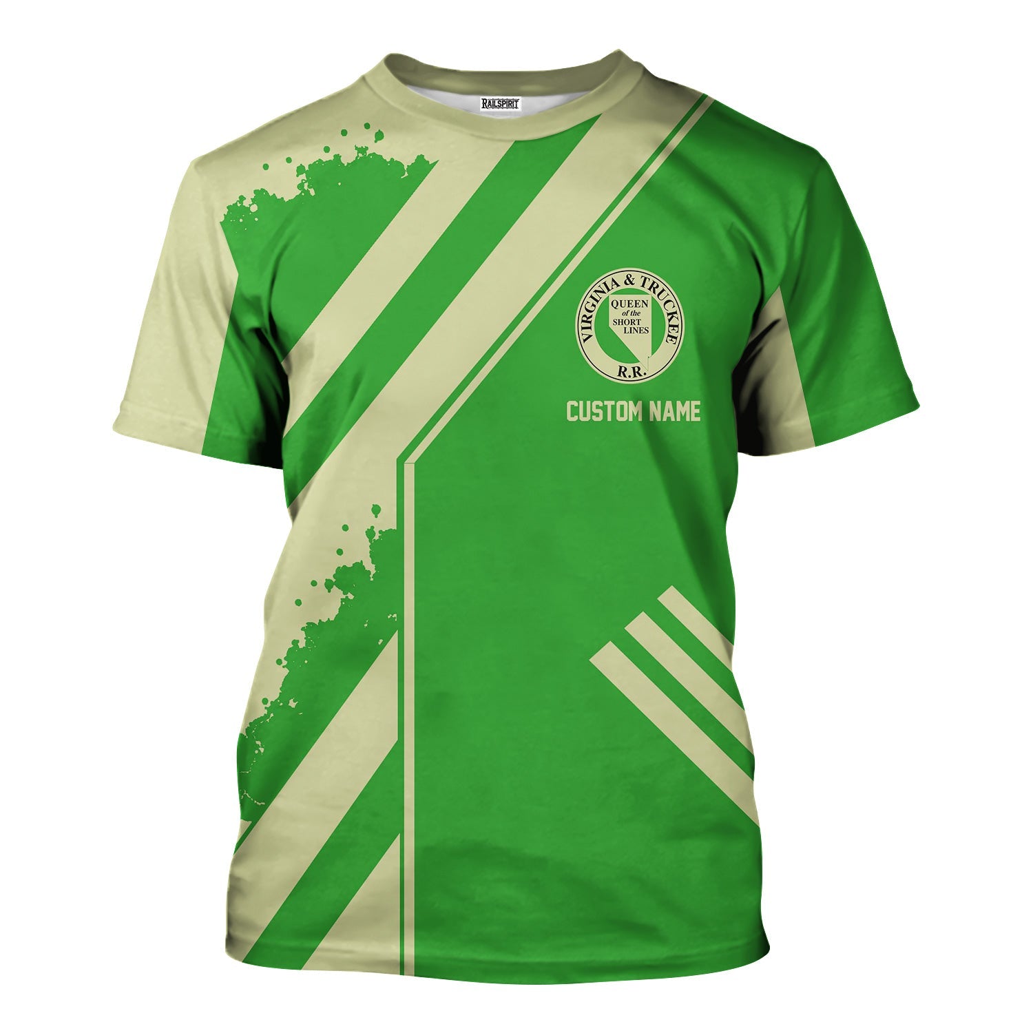 Railspirit Personalized Virginia & Truckee Railroad T-Shirt Locomotive Design Train Shirt for Train Enthusiast