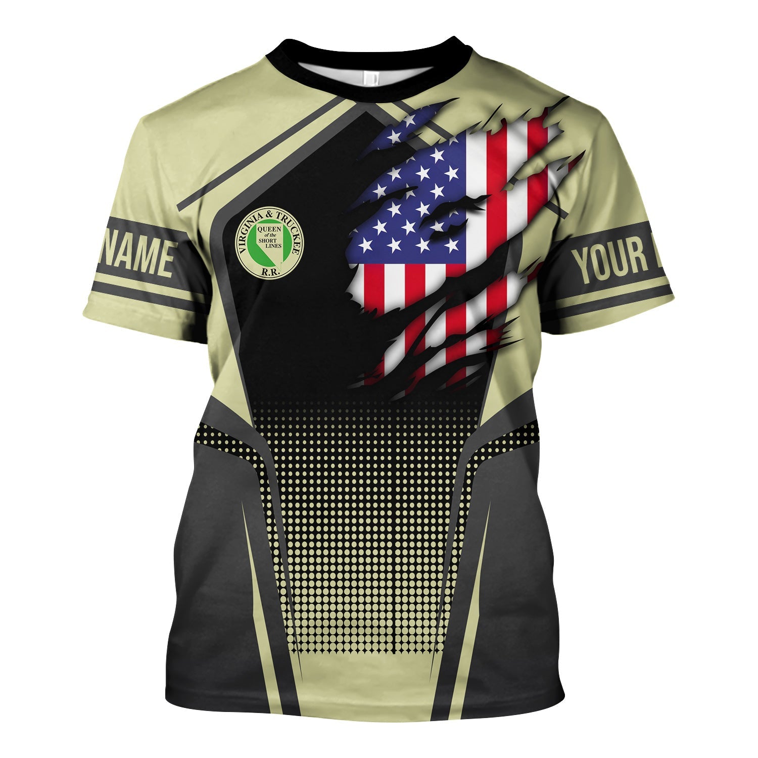 Railspirit Personalized Virginia & Truckee Railroad T Shirt American Eagle Vintage Train Shirt