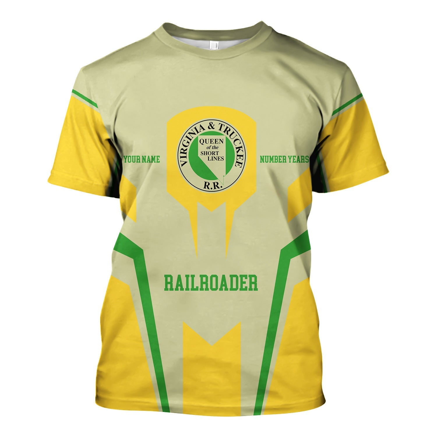 Railspirit Personalized Virginia & Truckee Railroad T-Shirt Custom Year Railroader Shirt Gift Idea For Train Lover