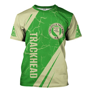 Railspirit Personalized Virginia & Truckee Railroad T-Shirt Crackle Texture Style Shirt For Trackhead