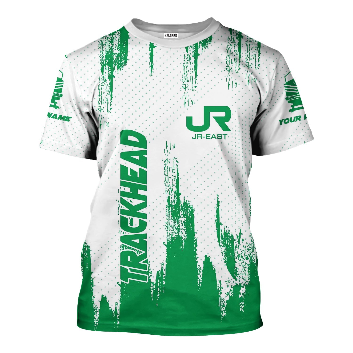 Railspirit Personalized East Japan Railway T-Shirt Paint Impact Design JR-EAST Train Shirt for Trackhead