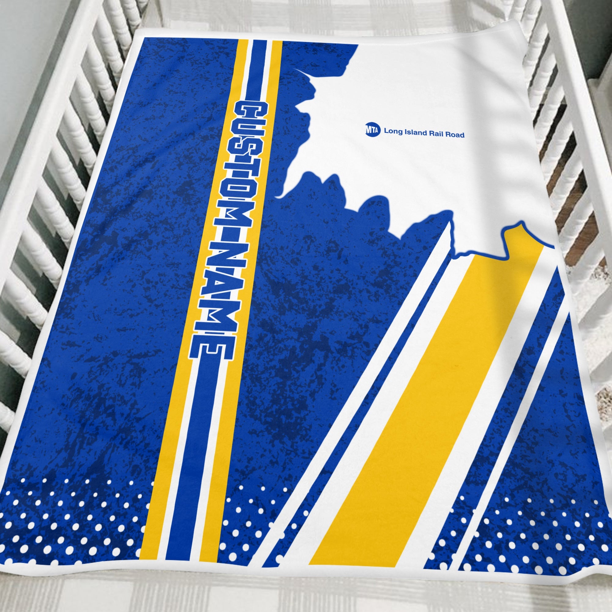 Railspirit Personalized Long Island Railroad Blanket Vintage All Over Printed Blanket