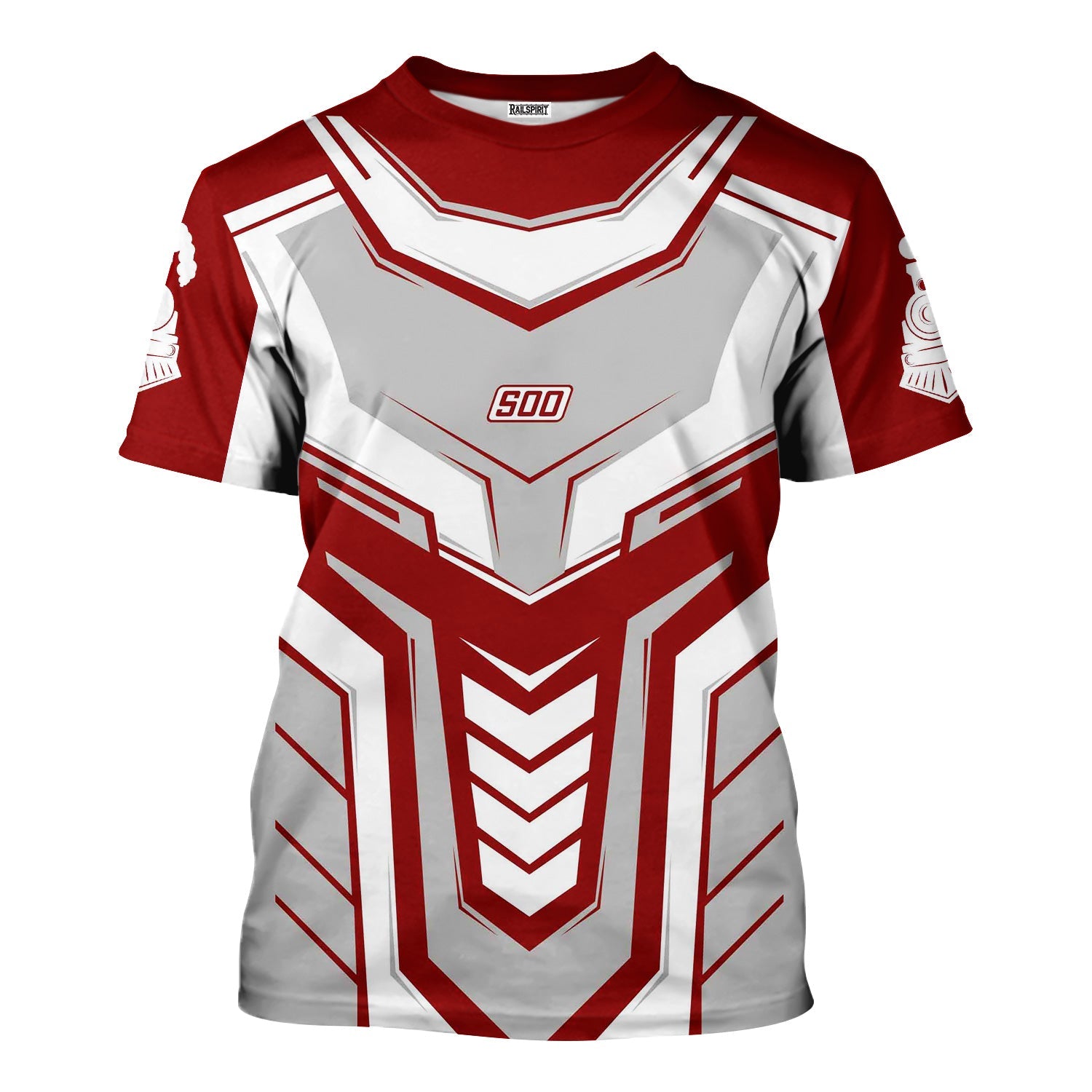 Railspirit Personalized Soo Line Railroad T-Shirt Armor-Inspired Design Train Shirt All Over Print