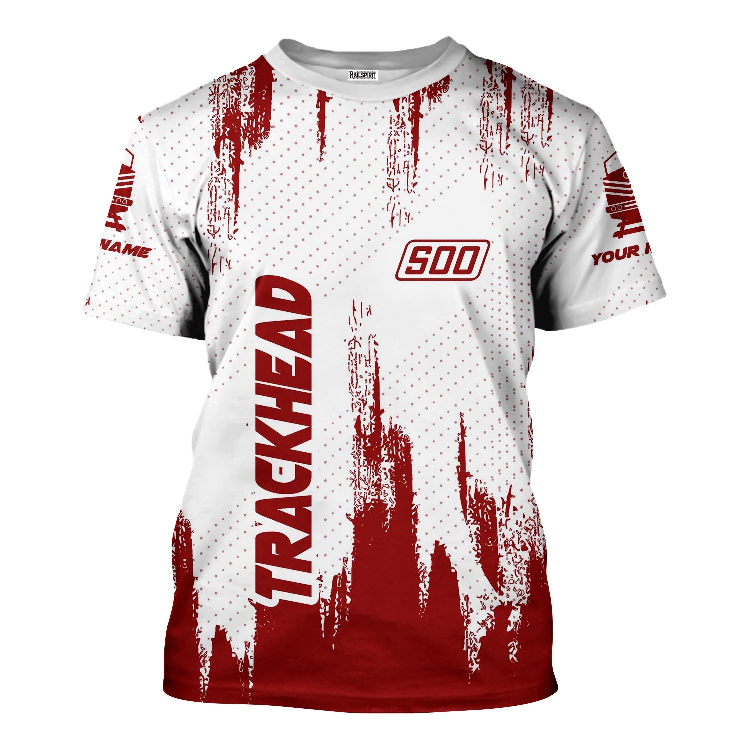 Railspirit Personalized Soo Line Railroad T-Shirt Paint Impact Design Train Shirt for Trackhead