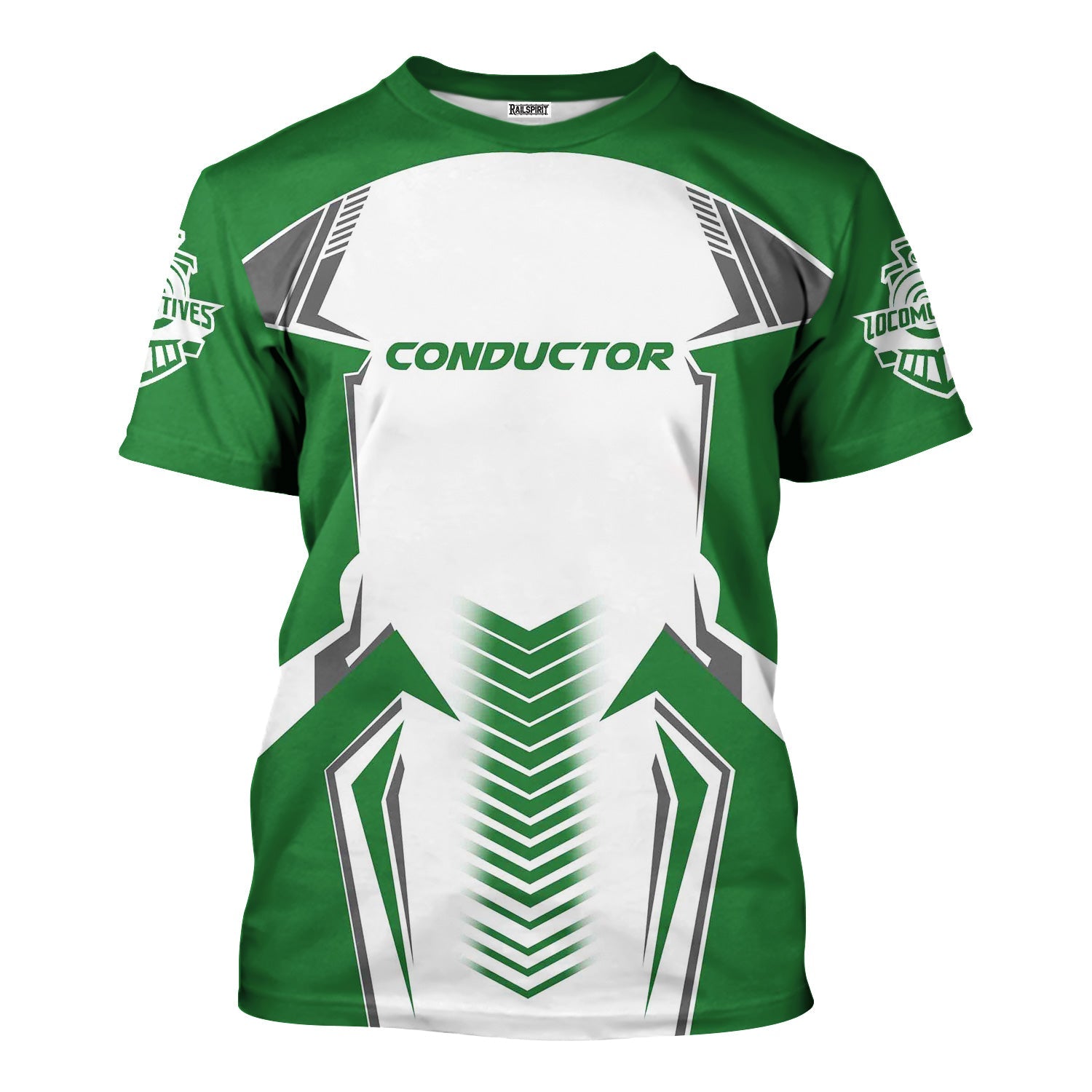 Railspirit Personalized Burlington Northern Railroad T-Shirt Standout Style with Custom Position Train Shirt