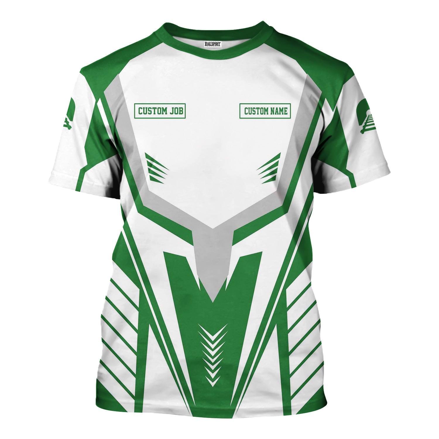 Railspirit Personalized Burlington Northern Railroad T-Shirt Workwear-Inspired with Custom Position Train Shirt